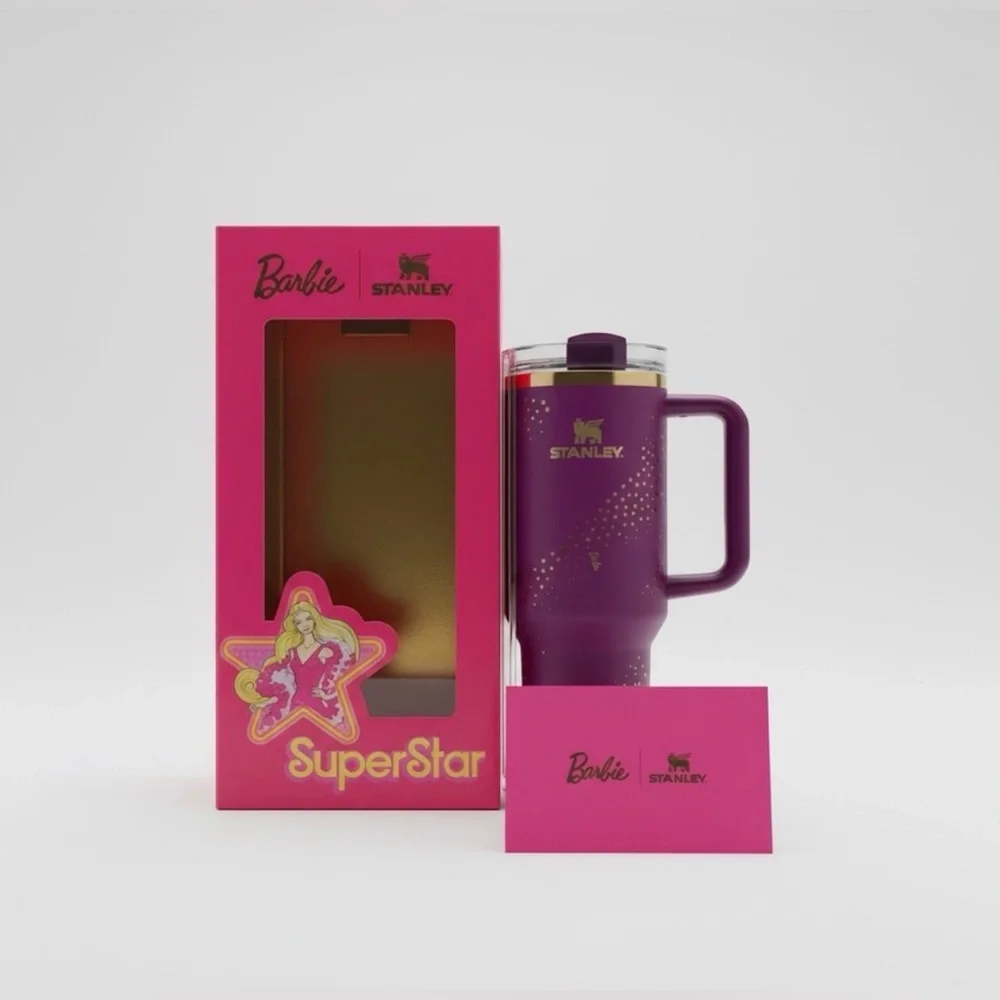 Barbie X Stanley Iconic Pink SuperStar 40OZ Quencher Tumbler - Picture 2 of 8